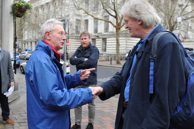 Tim Martin being greeted by a fan.
Picture: Habibur Rahman