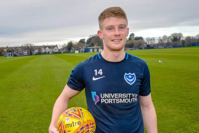 New-boy Andy Cannon has been named on the bench for today's clash with Blackpool. Picture: Colin Farmery/Portsmouth FC