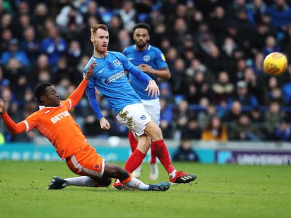 Tom Naylor was frustrated with Pompey's display in the 1-0 defeat to Blackpool. Picture: Joe Pepler
