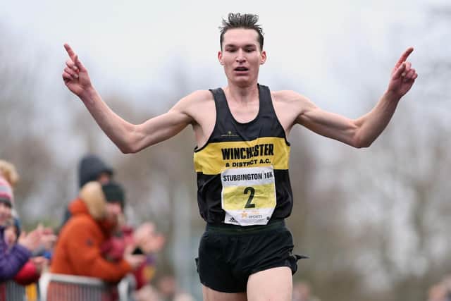 George King wins the Stubbington 10k. Picture: Chris Moorhouse (130119-16)