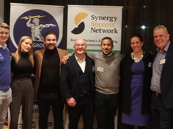 Carl Hewitt, Chloe Legg, Mark Legg, Gethin Jones, Faz Ahmed, Sarah Goodall and Ian Gribble at the first meeting of the Synergy Success Network in Portsmouth
