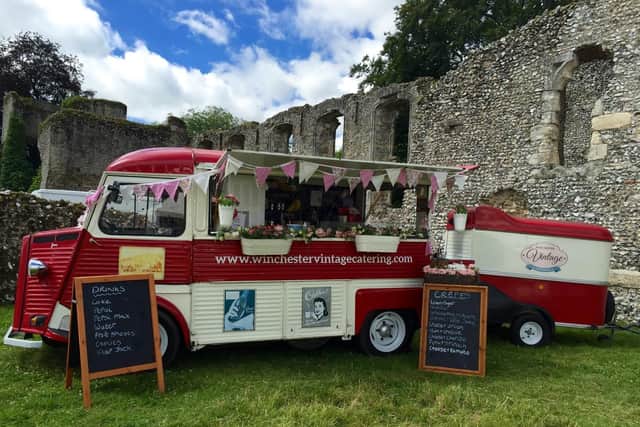 Winchester Vintage Catering - a crepe and coffee kitchen in Jenne, a converted Citroen HY van, run by Jeremy Gaskin