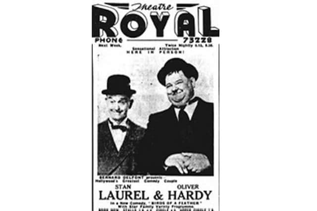 Twice nightly at the Theatre Royal, Laurel and Hardy.