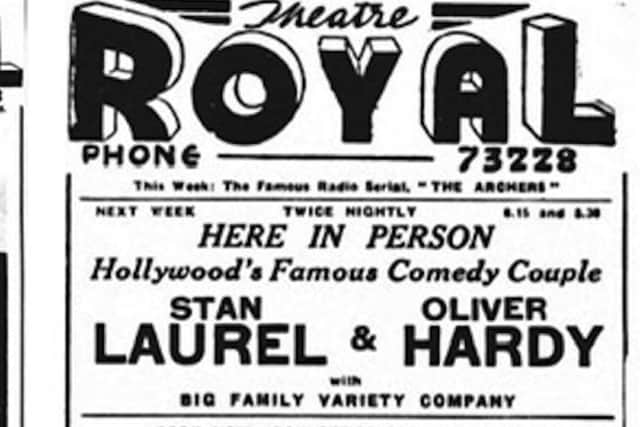 Twice nightly at the Theatre Royal, Laurel and Hardy.