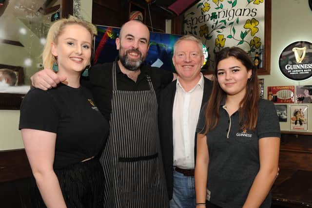 Staff of Shenanigans, Megan Wright, manager Mike Crisp, owner Iain Kirby and Hannah Johnson.
Picture: Habibur Rahman