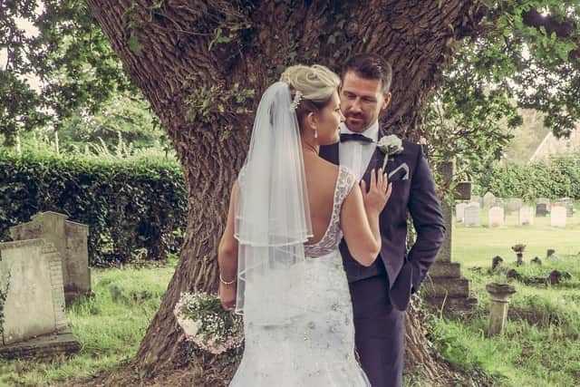 The proctors pose for their wedding photographs. Picture: Carla Mortimer Photography