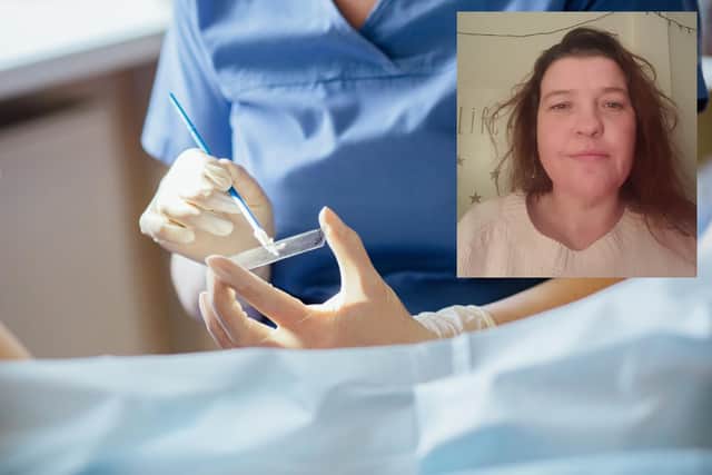 Inset, Lesley Easterbrook from Gosport who is urging all women to have a smear test 
Picture: Shutterstock/submitted