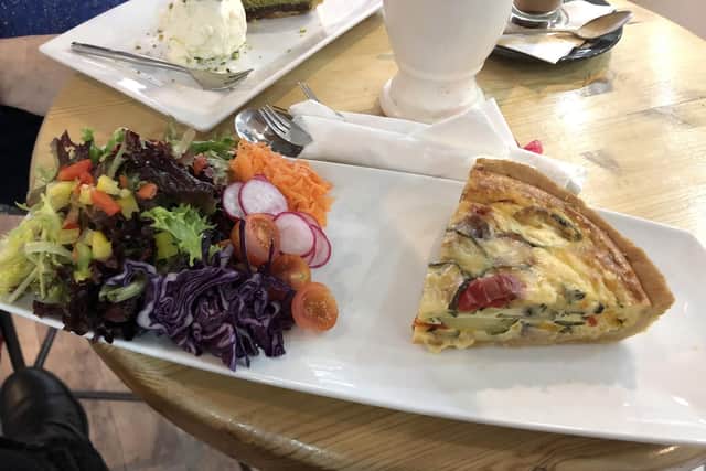 Mediterranean tart at Cackleberrys