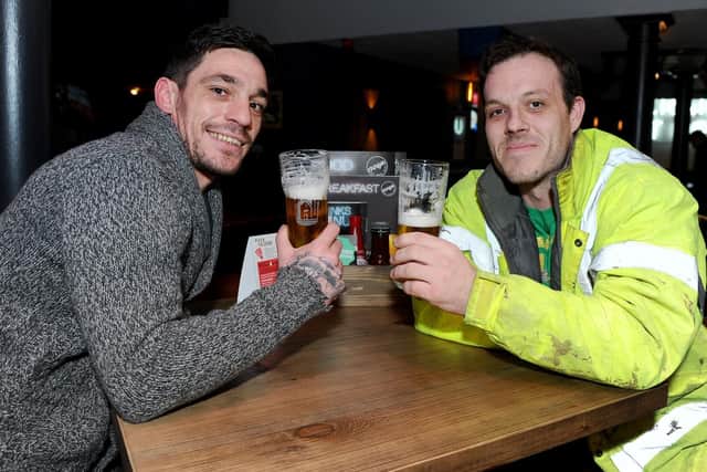 Luke Raeside, 32,  and Mark Bowler, 35, from Portsmouth. Picture: Sarah Standing (240119-6974)