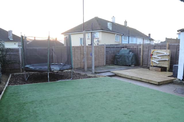 The sensory garden made for Rudy Canavan at his garden in Paulsgrove, Portsmouth by Wellchild and volunteers of Siemens. Picture: Habibur Rahman.