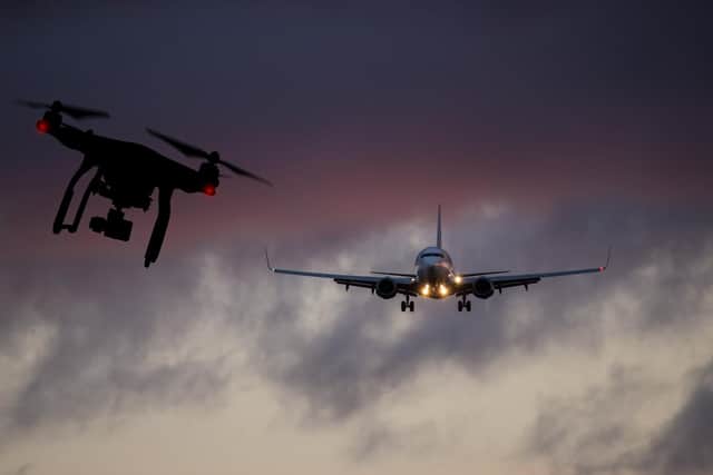 Composite picture of drone and aircraft Picture: Shutterstock