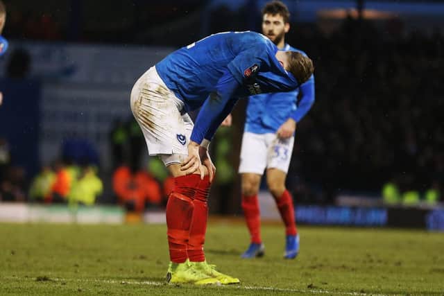 Ronan Curtis will be suspended to face QPR in the FA Cup fourth-round replay. Picture: Joe Pepler