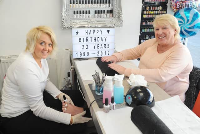 World of Beauty salon in Lee-on-the-Solent High Street
Pictured is: (l-r) Owner of World of Beauty Serena Mellish and long time customer Jane Robertson.
Picture: Sarah Standing (170119-6335)
