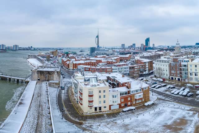 Sleet has been forecast for Portsmouth. Picture: Shaun Roster