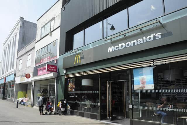 The girl was attacked on Commerical Road near McDonald's. Picture Ian Hargreaves.