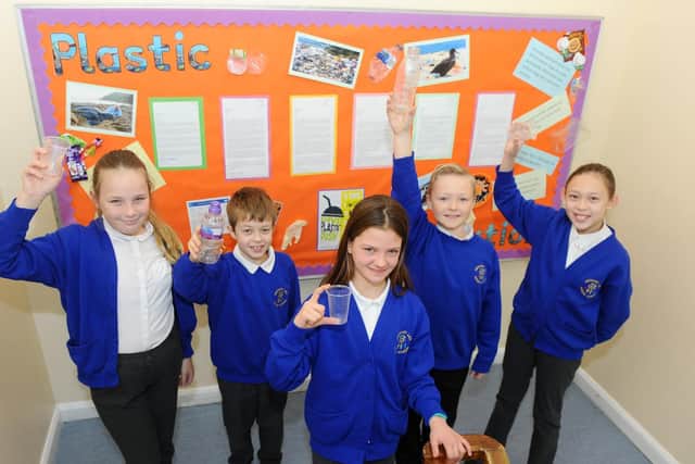 Left to right, Delilah Brenton (11), Daniel Mapson (11), Sophie Barrett (10), Ben Chinnery (10) and Jessica Duke (11). Picture: Sarah Standing (290119-7565)