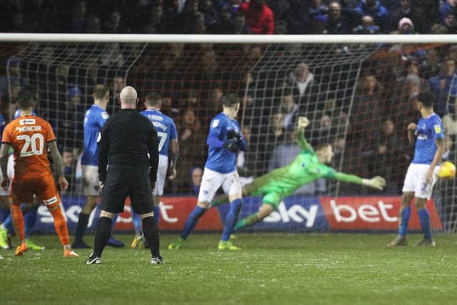 Pompey were edged 3-2 at Luton. Picture: Joe Pepler
