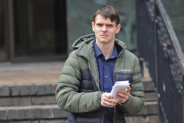 David Wilcock outside court