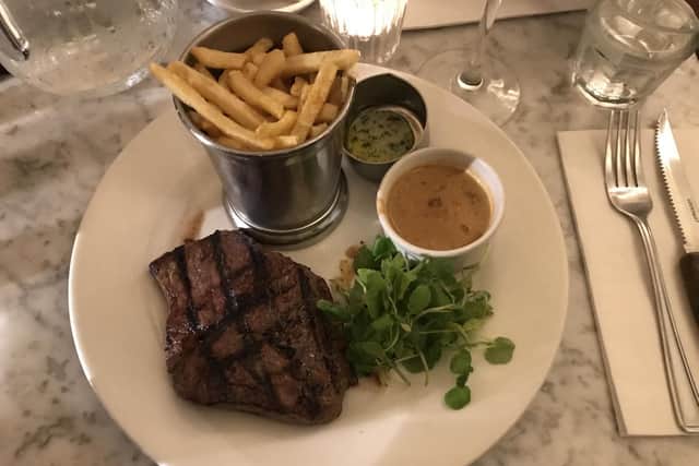 The steak frites at Cafe Rouge at Gunwharf Quays, in Portsmouth