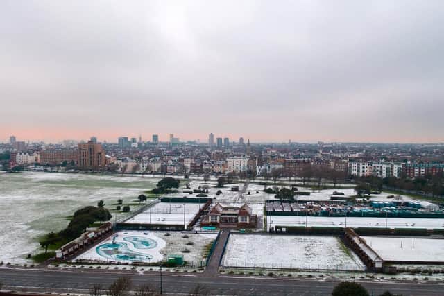 Snow at Southsea earlier this week. Picture: Charley Whitmore