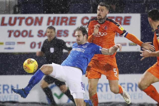 Brett Pitman was dropped from Pompey's squad following his Kenilworth Road outing. Picture: Joe Pepler