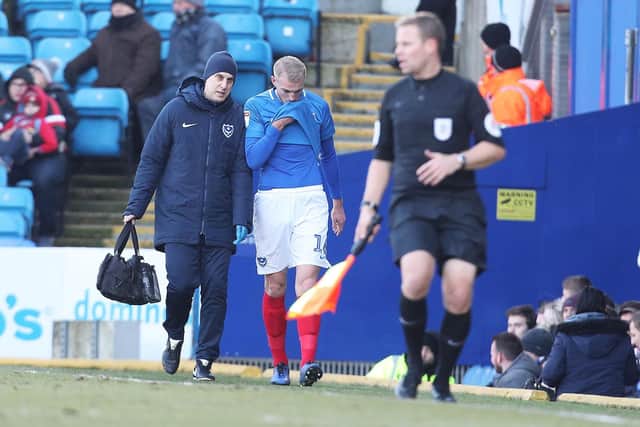 Jack Whatmoguh limped off against Doncaster. Picture: Joe Pepler