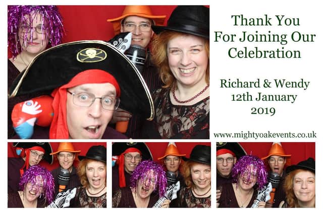 Richard and Wendy Preston with friends at the party celebration.