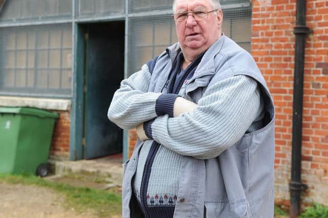 Denis Bloodworth outside the Horizon Angling Club for the Disabled. Picture: Habibur Rahman
