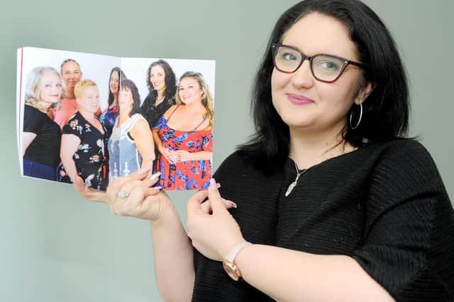 Emily Warden (34) from Hilsea, has written a journal called This Is Me along with other ladies, who have used the Wessex Cancer Trust local support centre in Cosham. Emily was diagnosed with womb cancer in 2016 when she was thirty-one.Picture: Sarah Standing (070219-8727)
