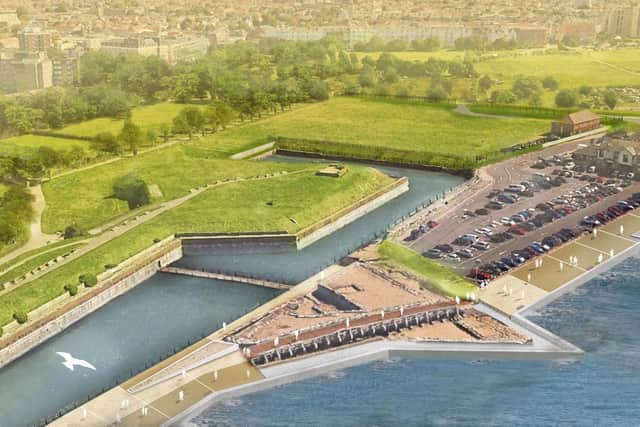 The latest design for the defences at Long Curtain Moat