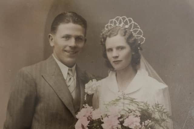 Dorothy with her husband Alfred on their wedding day.