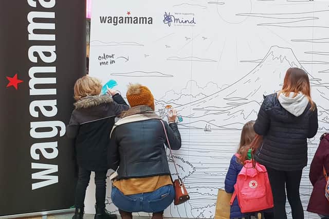 Wagamama are bringing a giant colouring wall to Gunwharf Quays!