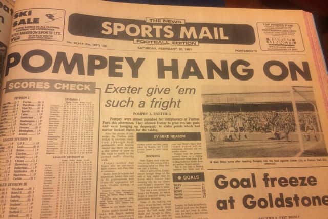 Pompey hang on for victory against Exeter - the front page of the Sports Mail