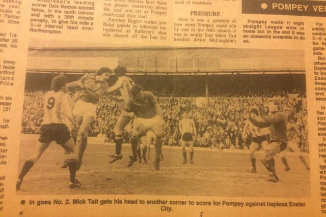 Pompey score one of their three goals against Exeter - from The News