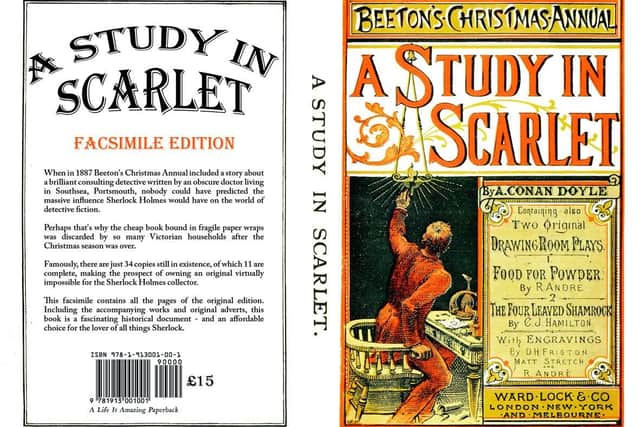 The front and back cover of Southsea author Matt Wingett's republished edition of A Study in Scarlet, written by Arthur Conan Doyle while he was living in Southsea. Picture: Matt Wingett