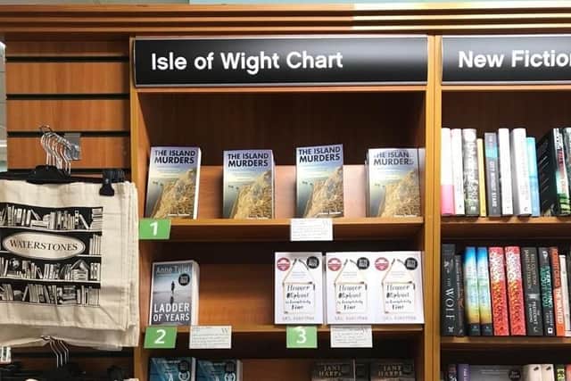 The Island Murders in an Isle of Wight book shop