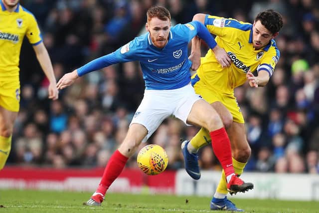 Tom Naylor is back to add bite to Pompey's midfield against Bristol Rovers tonight. Picture: Joe Pepler