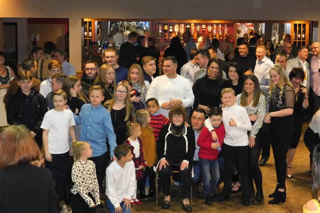 Norma and just a few of her great-grandchildren.