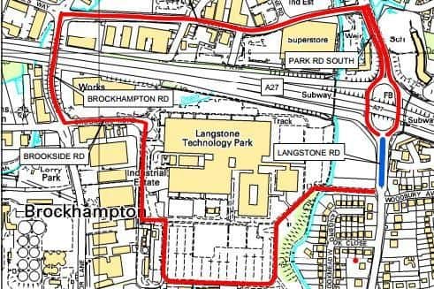 The diversion route which will be put in place when Langstone Road is closed in May for three nights of resurfacing works. Picture: Hampshire County Council