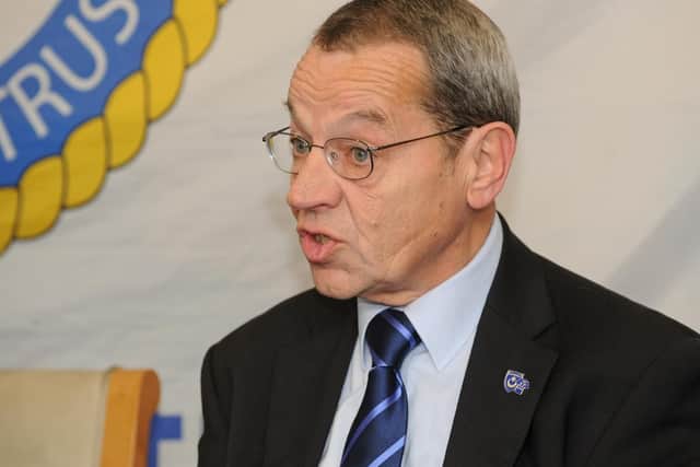 Fan and former director, Mick Williams, from the Pompey Supporters Trust.
Picture: Sarah Standing (123732-2503)