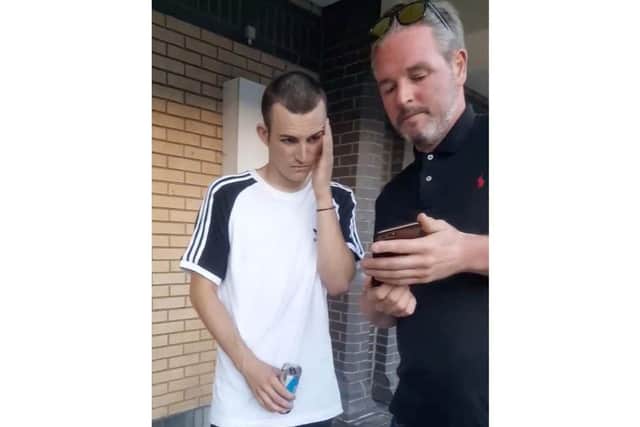 Royal Navy rating Kyle Catmull broke down in tears on a video recorded by paedophile hunters in Fareham
Picture: TRAP