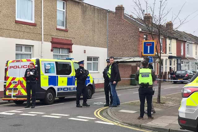 Police in Stamshaw. Picture: Sarah Standing