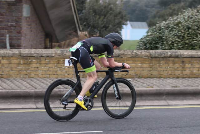 Rob Arkell racing in the 2018 Portsmouth Duathlon Series