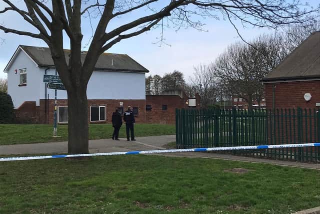 A police officer was stabbed in the back at Stamshaw Park near Newcomen Road in Portsmouth on February 21 at 12.15pm. Pictured: Stamshaw Park. Picture: Sarah Standing