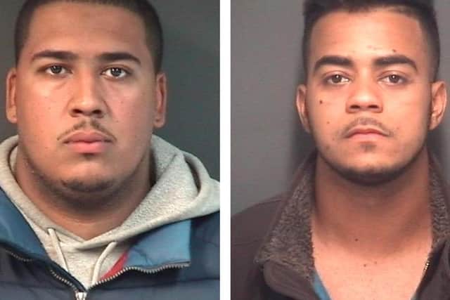Left to right: Cousins Matheus Dos Anjos and Vinicius Dos Anjos were jailed at Portsmouth Crown Court for assaulting a cyclist in Southsea.