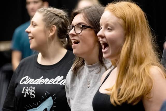 In rehearsal for University of Portsmouths Dramatic and Musical Societys production of Rodgers & Hammersteins Cinderella