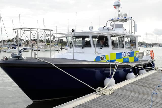 The Hampshire police marine unit boat Preventer in 2012. Picture: Malcolm Wells (123222-1516)
