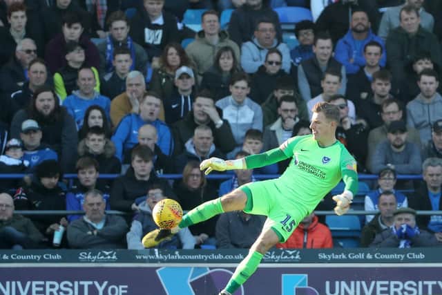 Craig MacGillivray sends the ball upfield