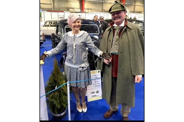 Michael Coatman dressed as Sherlock Holmes at the car show in France
Picture: Michael Coatman/BNPS