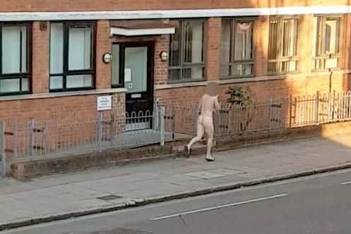 A naked man was spotted running through Grove Road South in Southsea